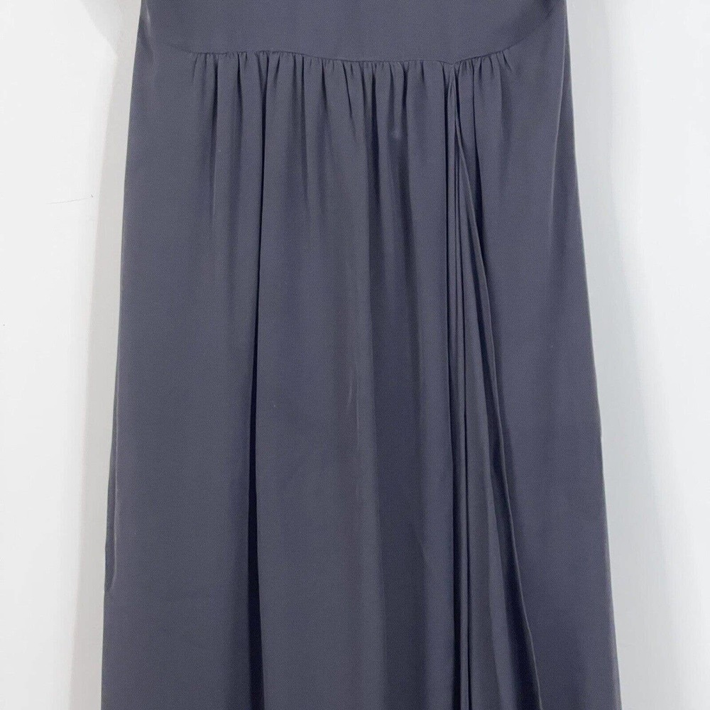 Tibi Silk Beaded Neckline Maxi Dress Size 4 Black Chiffon Ruffle - Picture 5 of 14